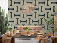 Modern Textured Tiles Winter Wallpaper⁠