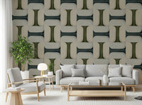 Modern Textured Tiles Winter Wallpaper⁠