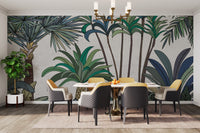 Tropical jungle palm wallpaper design
