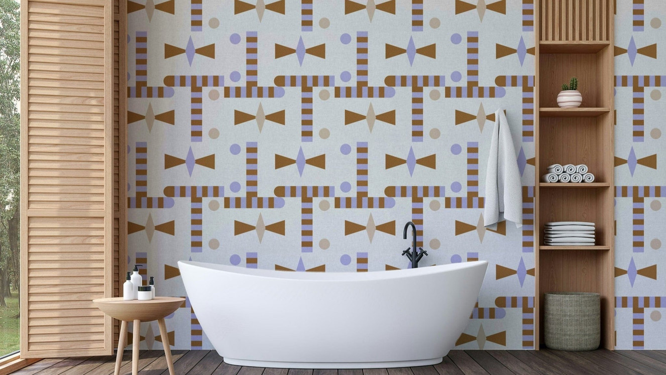 Abstract woven textures in wallpaper design

