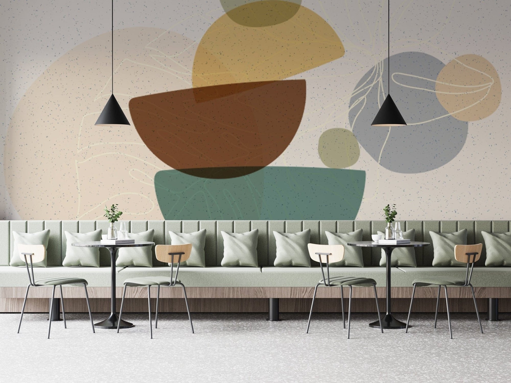 Modern Zen Abstract Wall Mural for serene decor B809