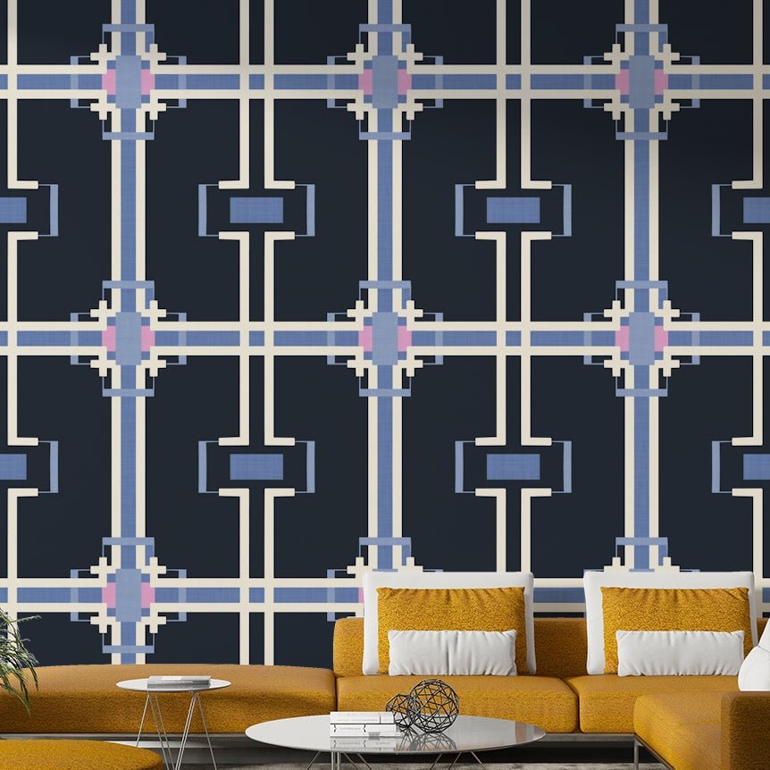 Clean grid design wallpaper for walls

