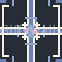 Neutral grid wallpaper for modern spaces

