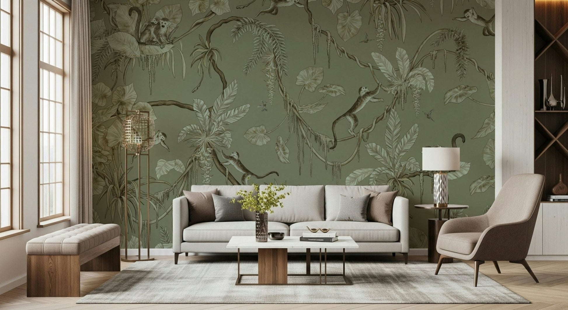Monkey Business Jungle Wall Mural