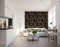 Playful monkeys with musical notes on vibrant wallpaper., GD1423