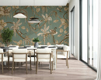 Pattern detail of a primate playing in the Monkey Business Wallpaper Wall Mural.