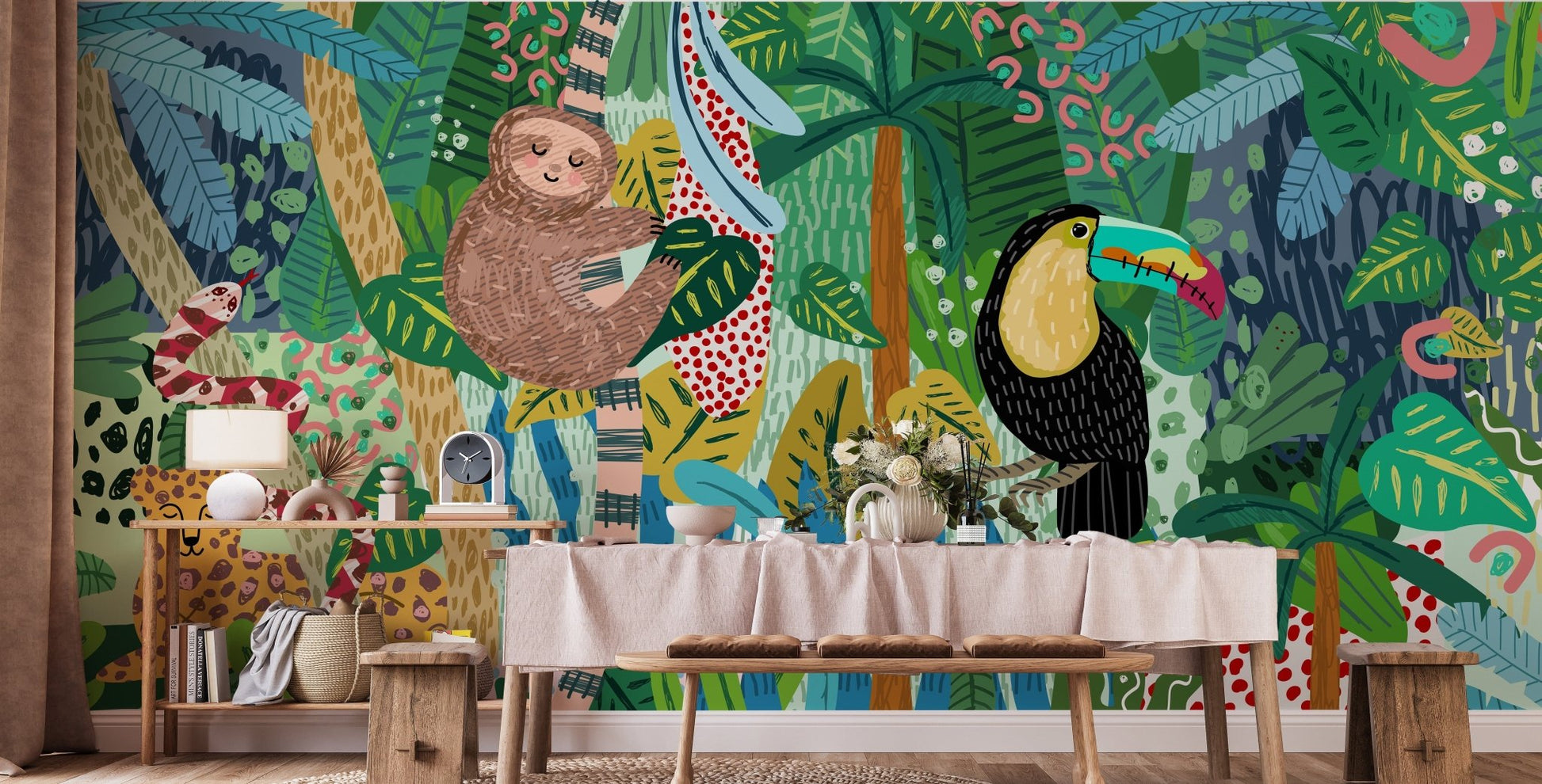 Playful Toucan Wallpaper for Dining A580