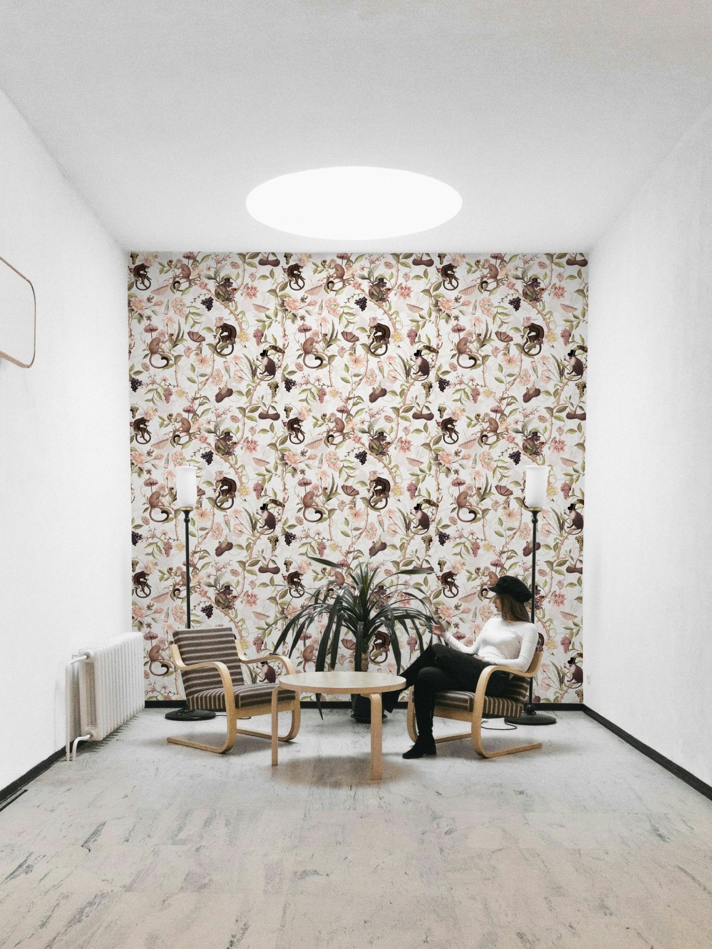 Monkeys & Blooms Chinoiserie wall decor

