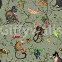 Monkeys in the Vineyard Wallpaper⁠