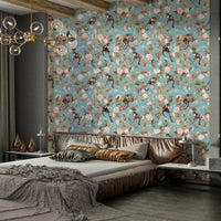 Musical monkeys playing instruments in the jungle wallpaper

