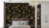 Monkeys and vines wallpaper for a fun nature-inspired room.

