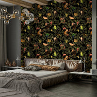 Playful monkey and vine wall mural for a lively room.


