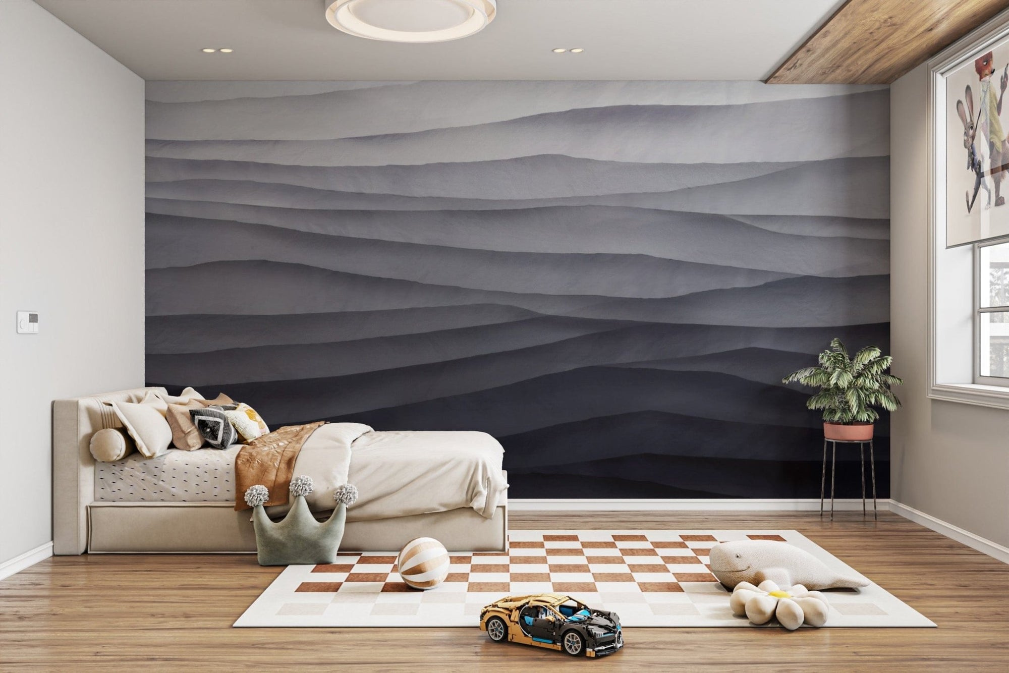 Monochrome abstract wallpaper mural
 D261