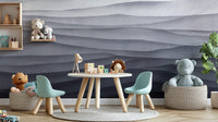 Minimalist abstract waves wall mural
