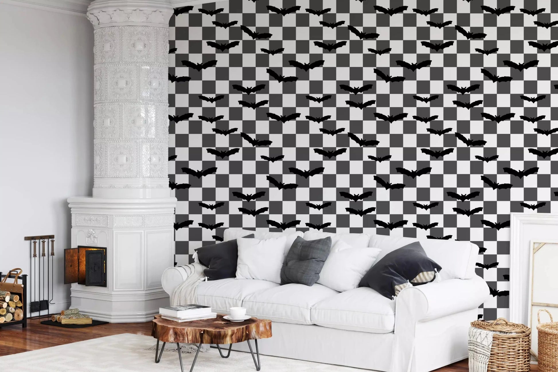 Bold Spooky Checkerboard wallpaper for a minimalist loungeGD9459