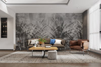 Monochrome botanical leaf wallpaper
