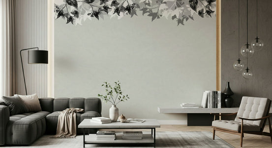A beautiful monochrome canopy wallpaper mural for a modern home., GD5505