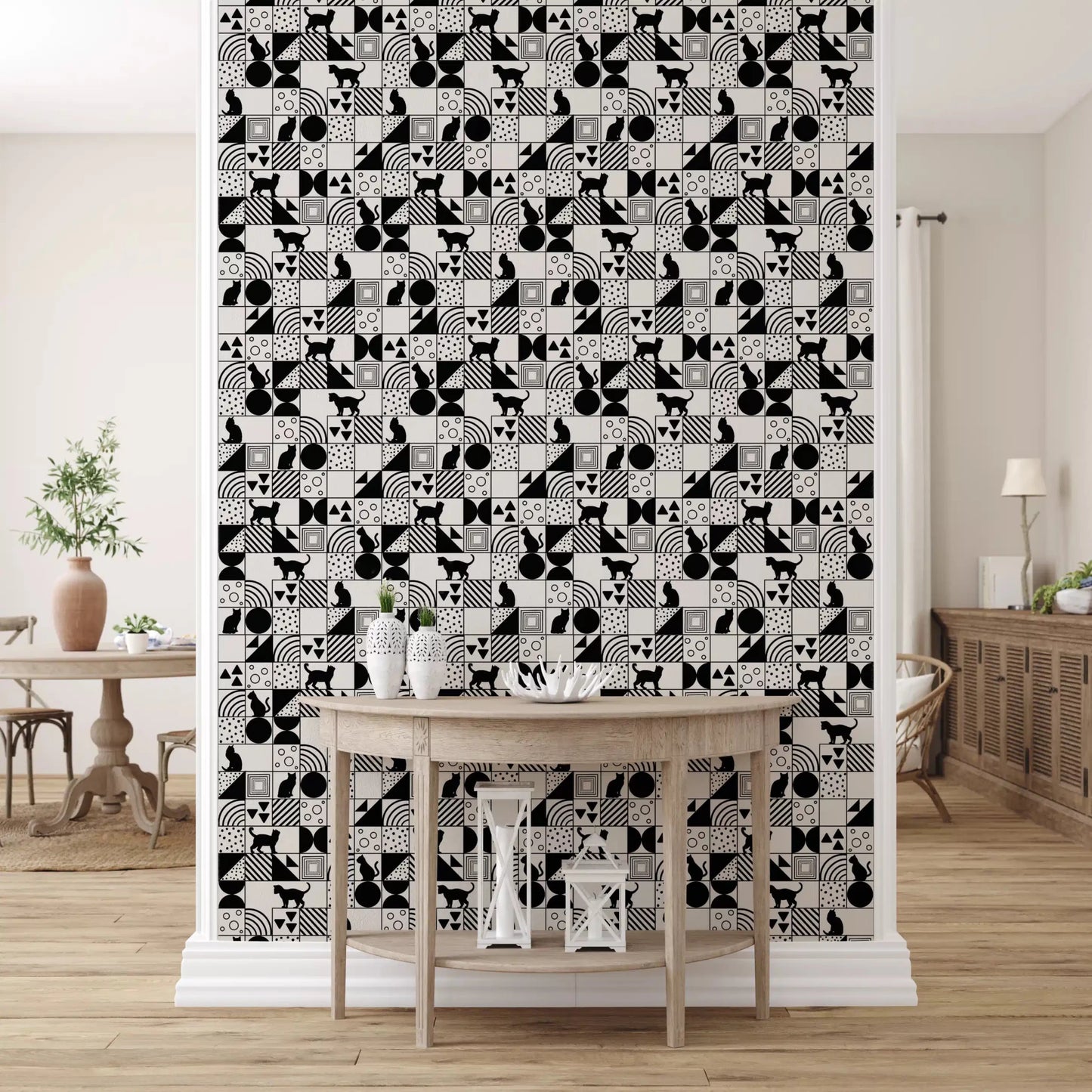 Monochromatic maze pattern featured on this wallpaperG D9446