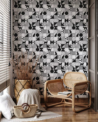 Monochrome Cat Maze wallpaper within a fun kids room GD9446