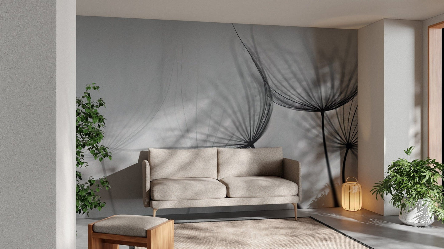 Misty dandelion design for modern walls
