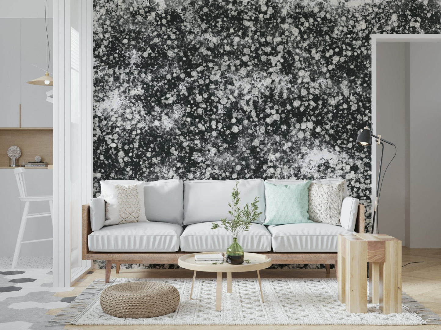Monochrome Dots Wall Mural -2417845