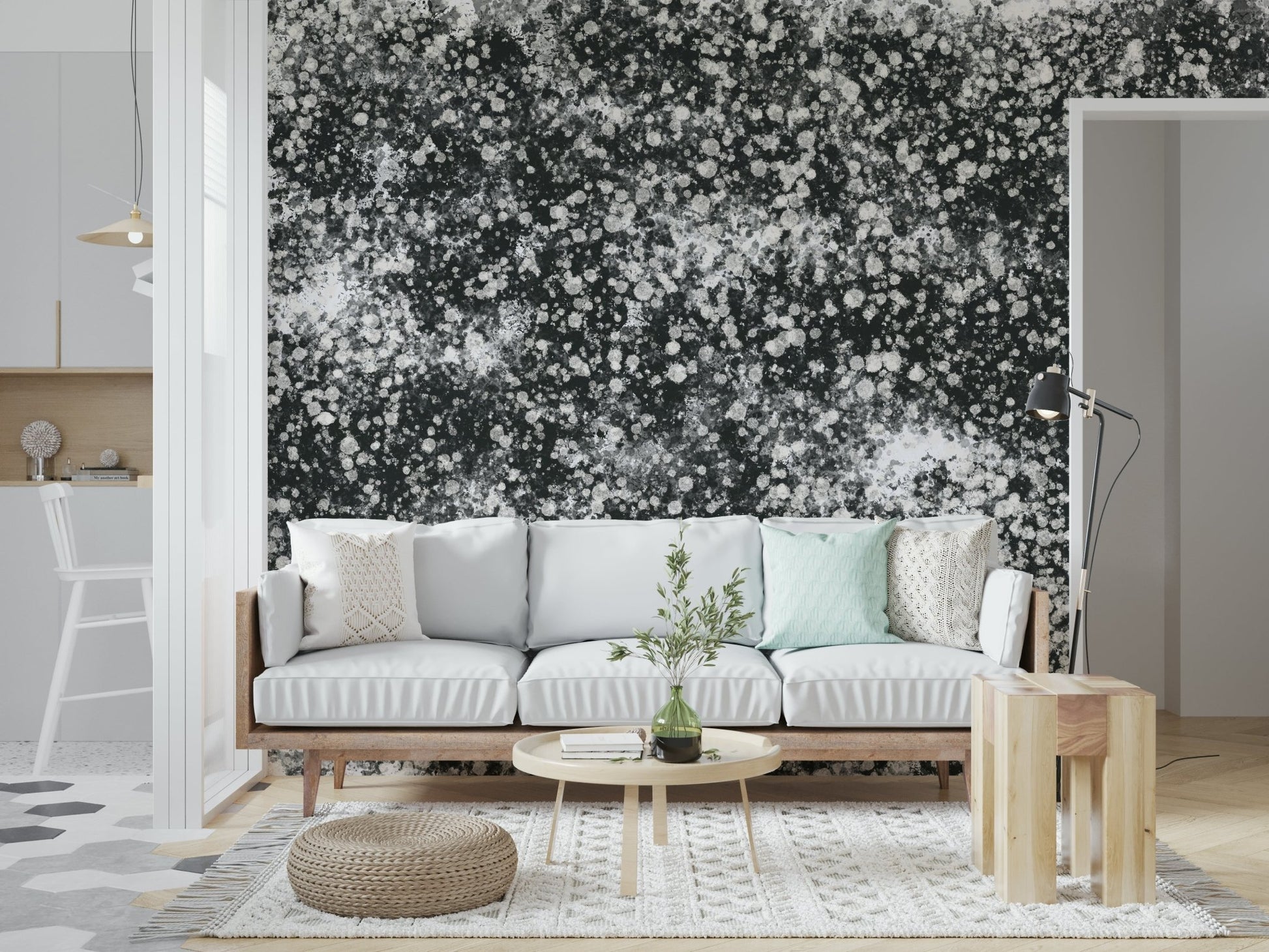 Monochrome Dots Wall Mural -2417845