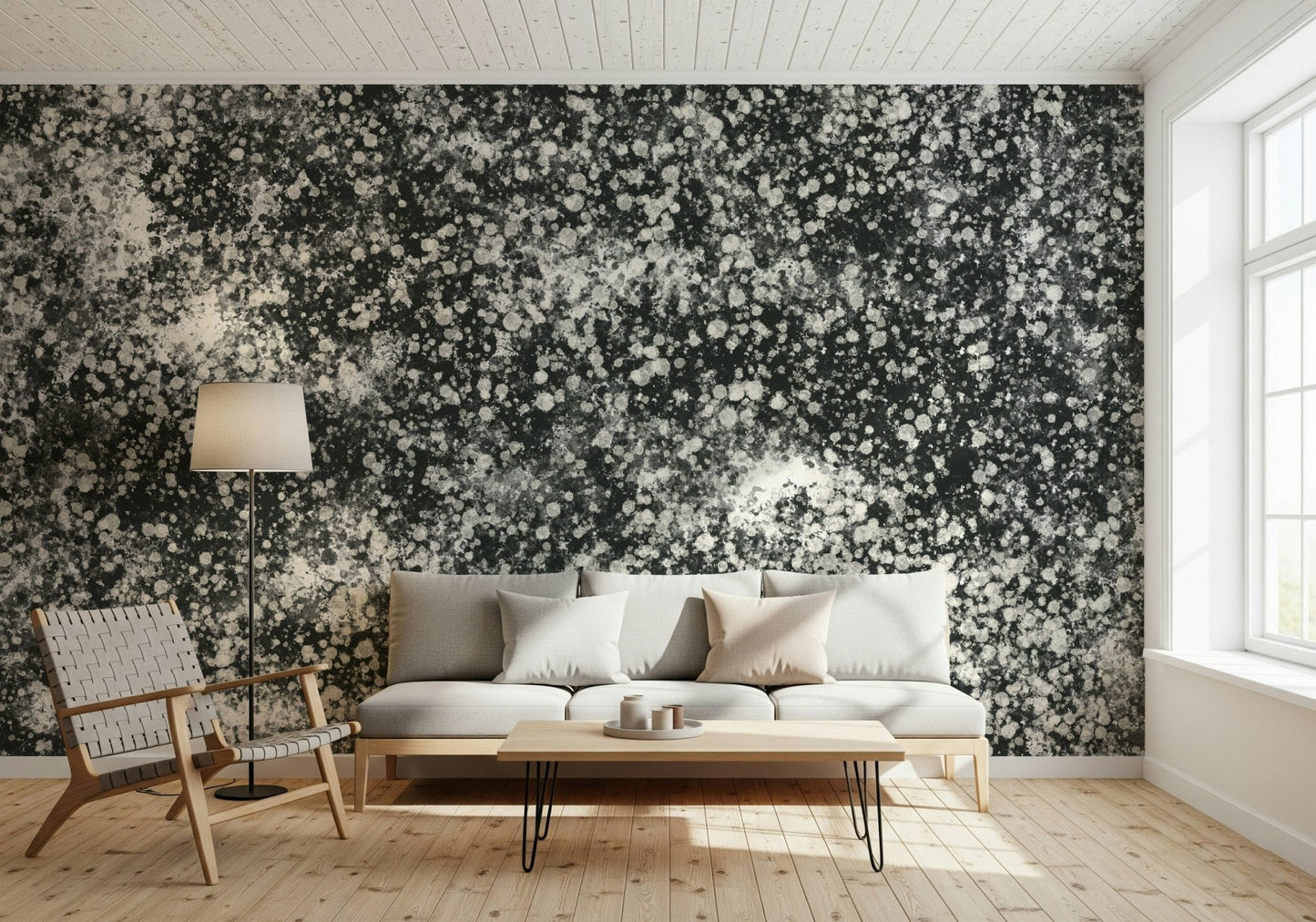 Monochrome Dots Wall Mural -2417845