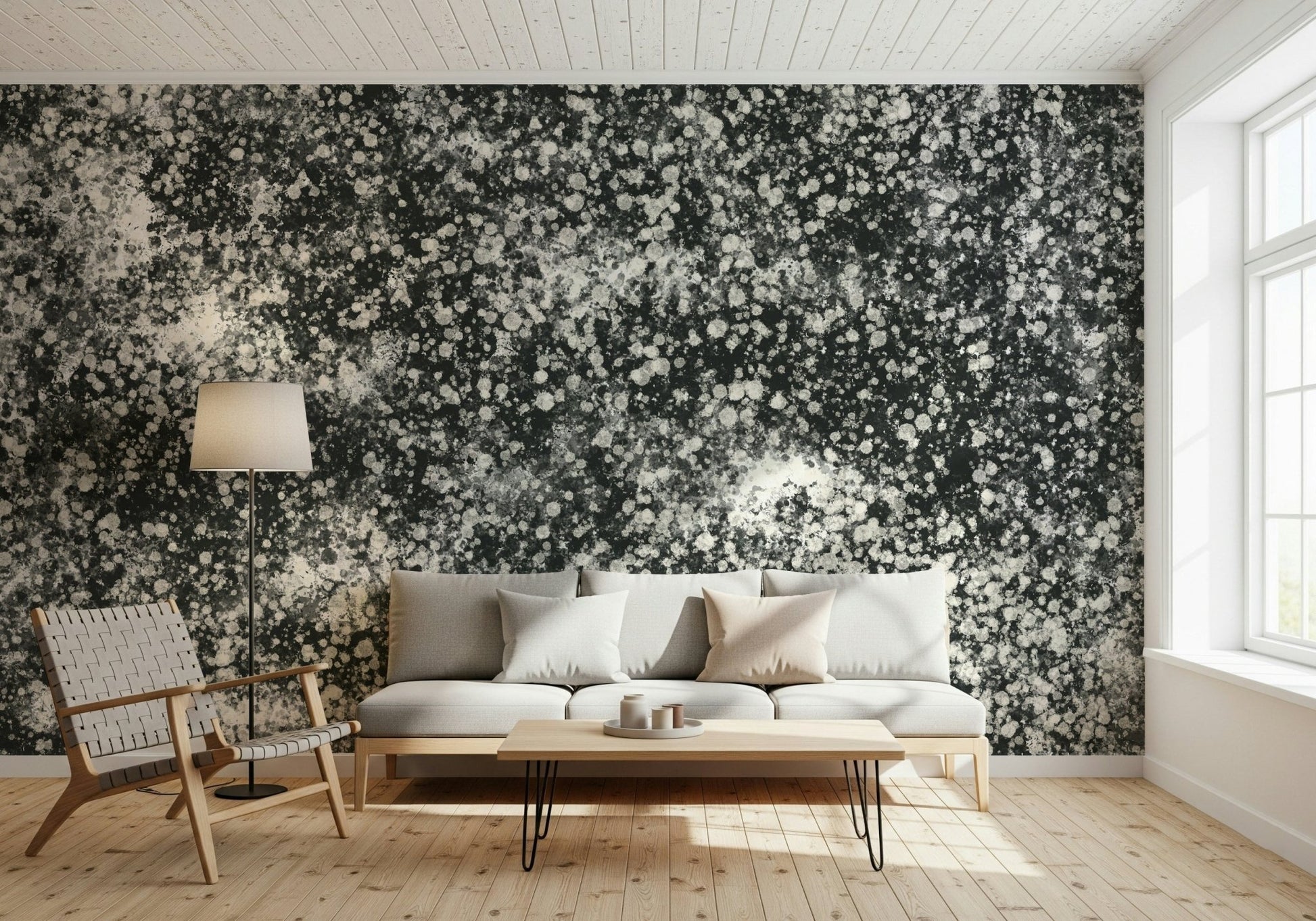 Monochrome Dots Wall Mural -2417845
