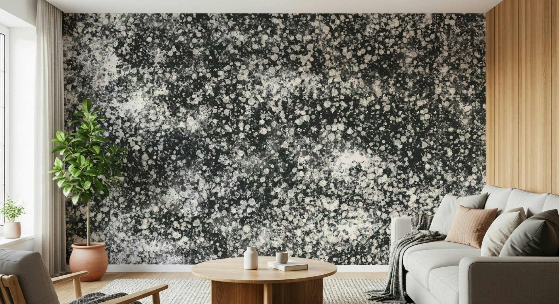 Monochrome Dots Wall Mural -2417845