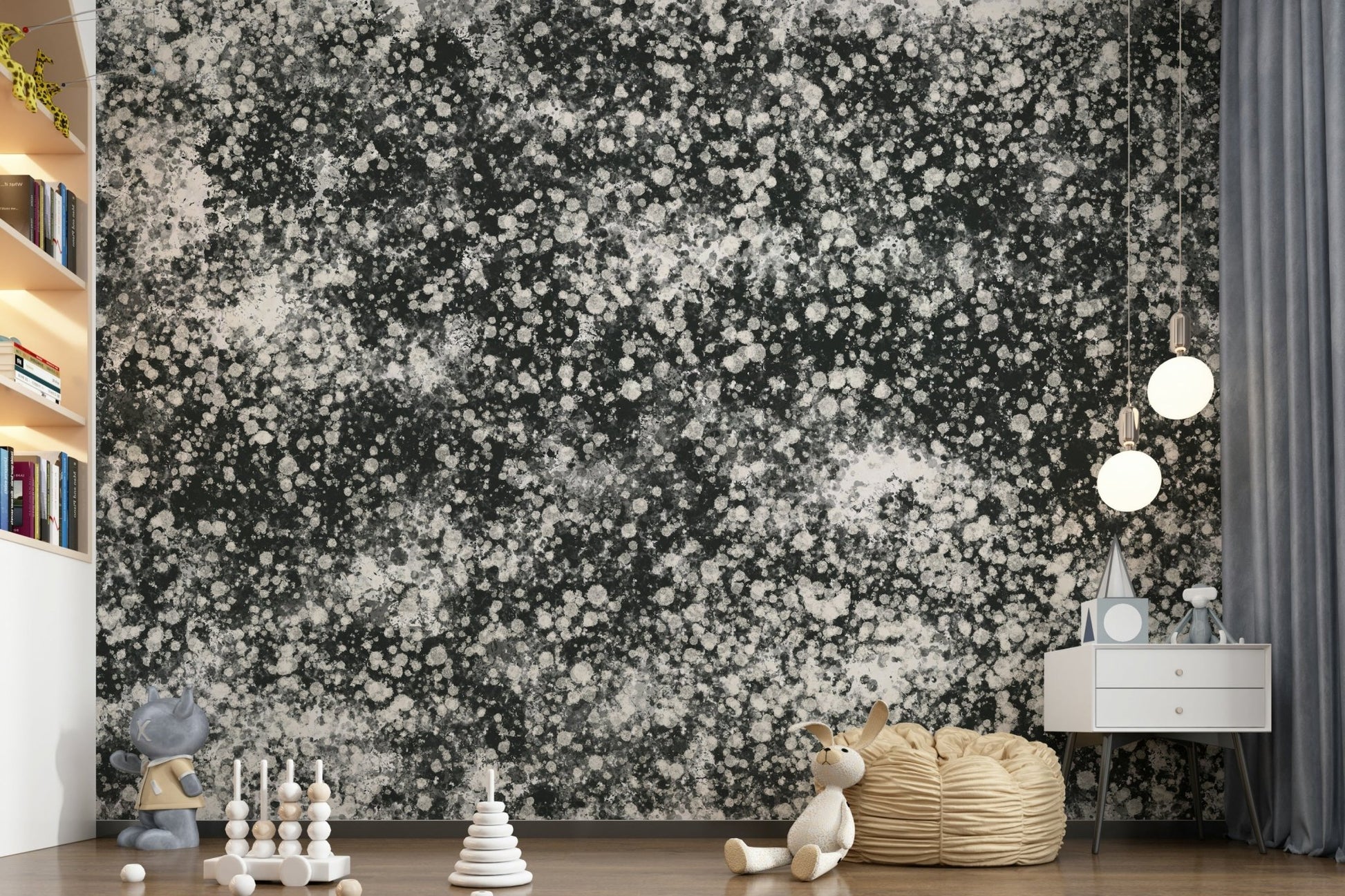 Monochrome Dots Wall Mural -2417845