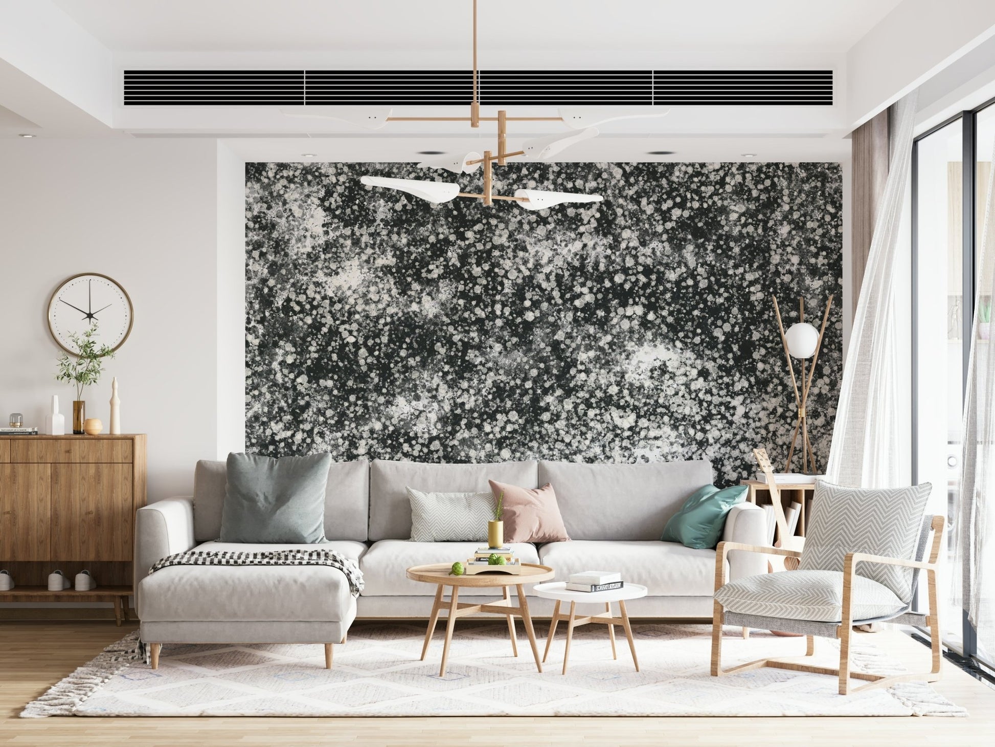 Monochrome Dots Wall Mural -2417845