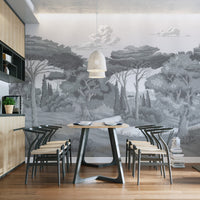 Monochrome forest landscape wall art
