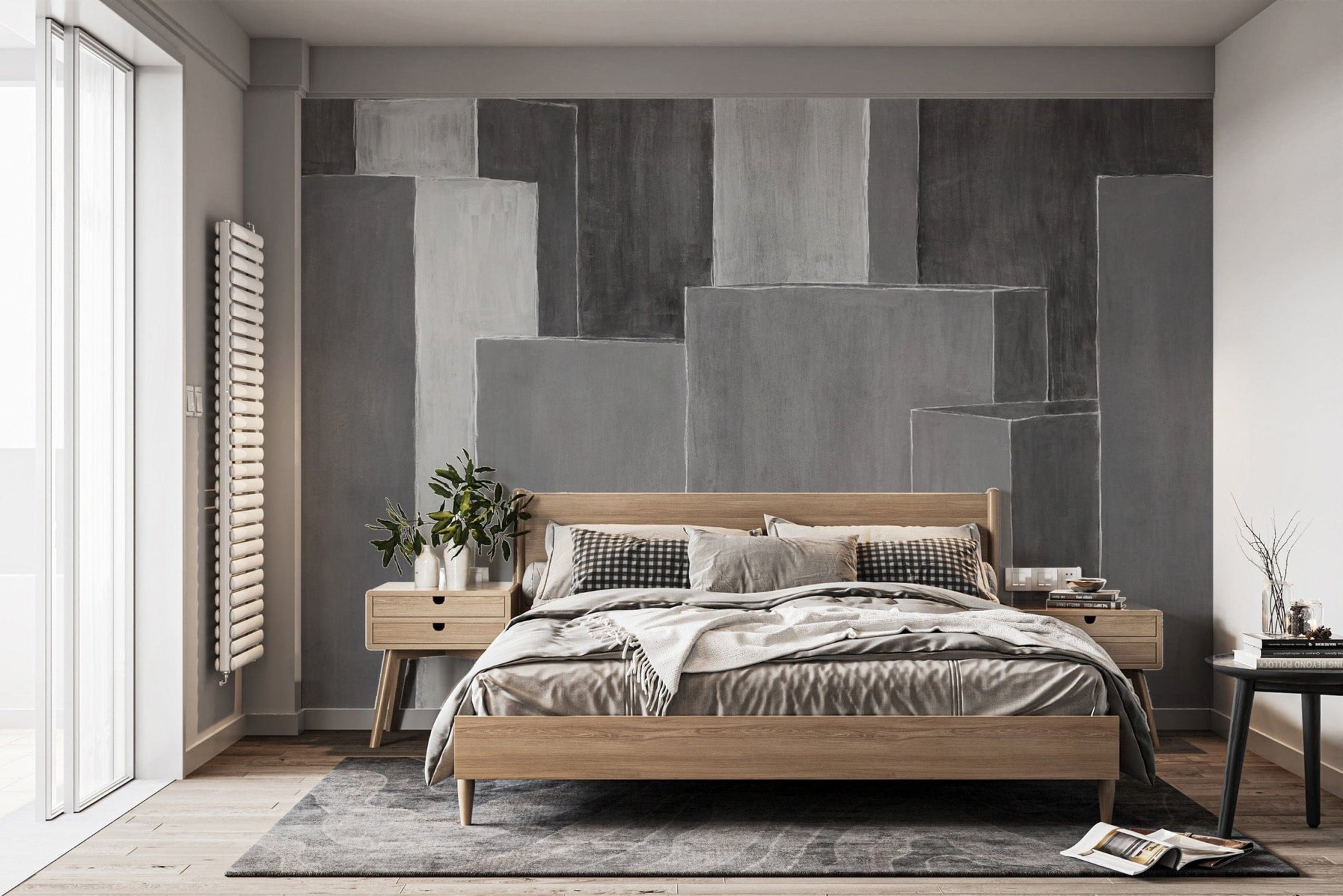 Abstract skyscraper wallpaper in grayscale
