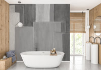 Monochrome geometric skyline abstract wallpaper
