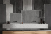 Contemporary geometric skyline wall decor
