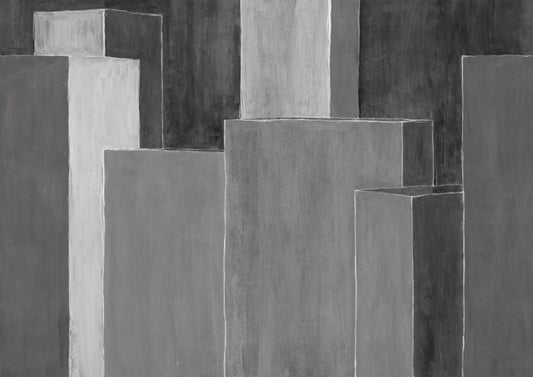 Monochrome Geometric Skyline Wallpaper