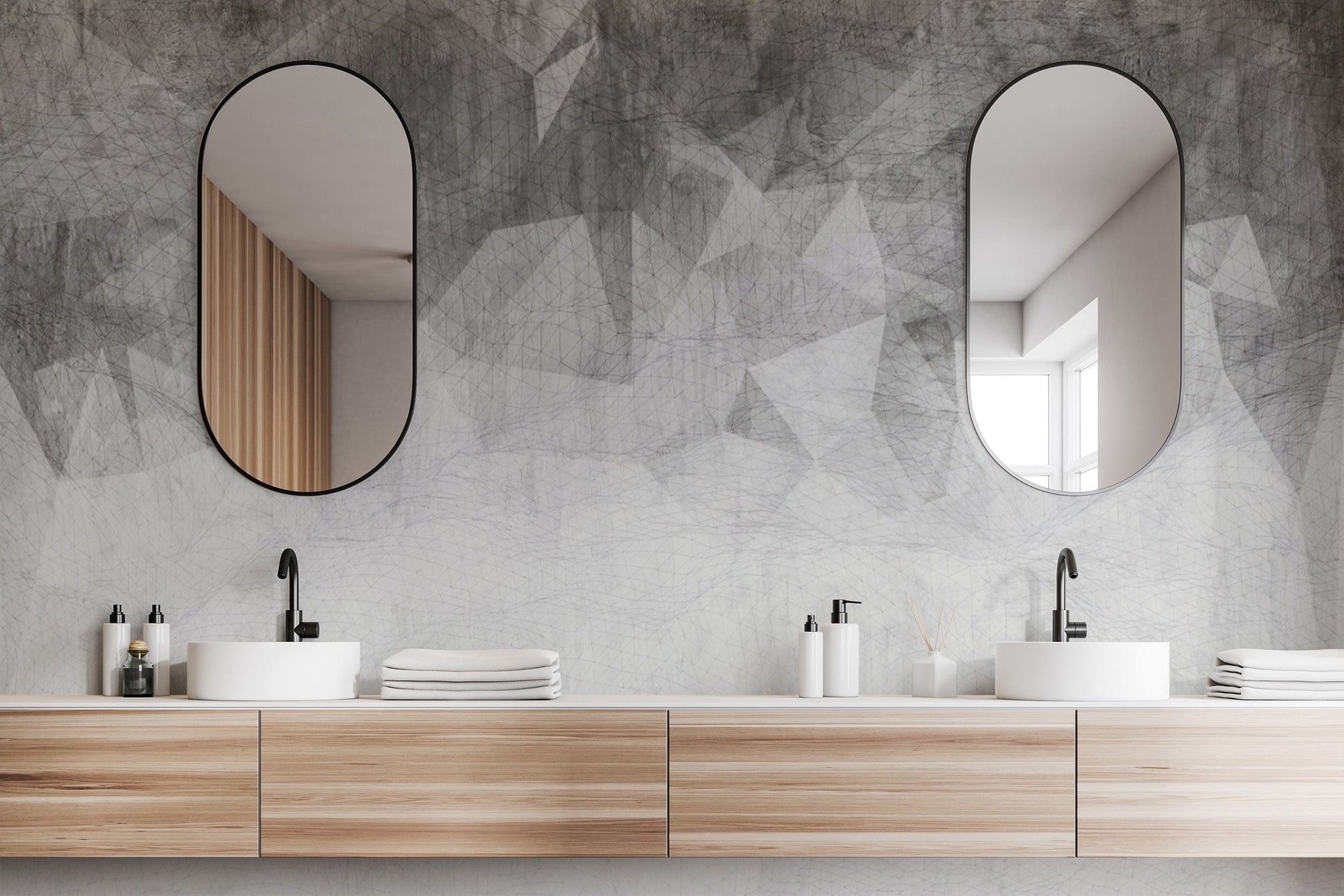 Layered geometric abstract wallpaper
