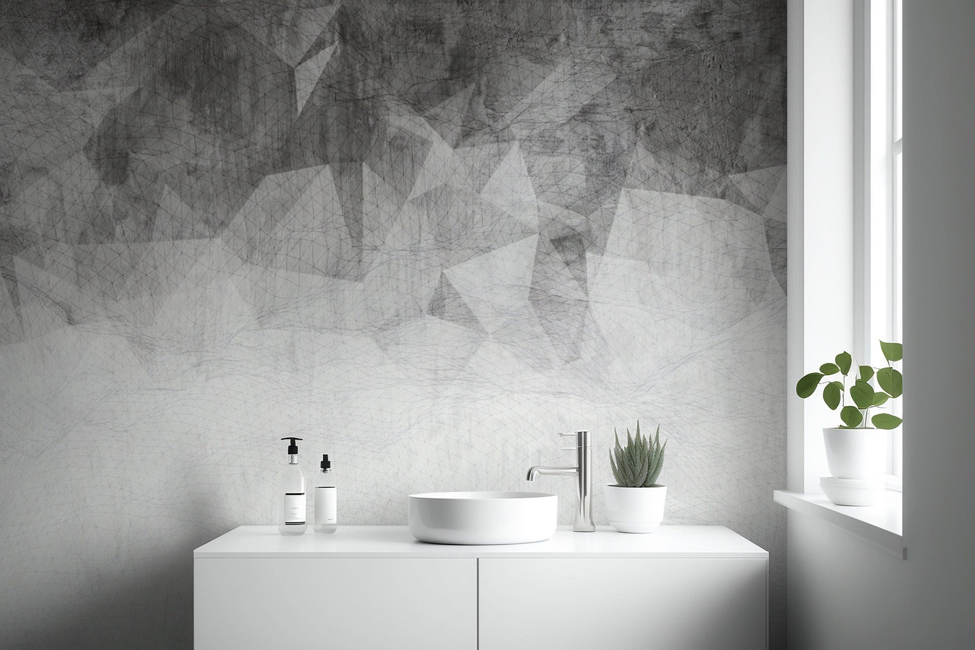 Contemporary geometric wall covering
