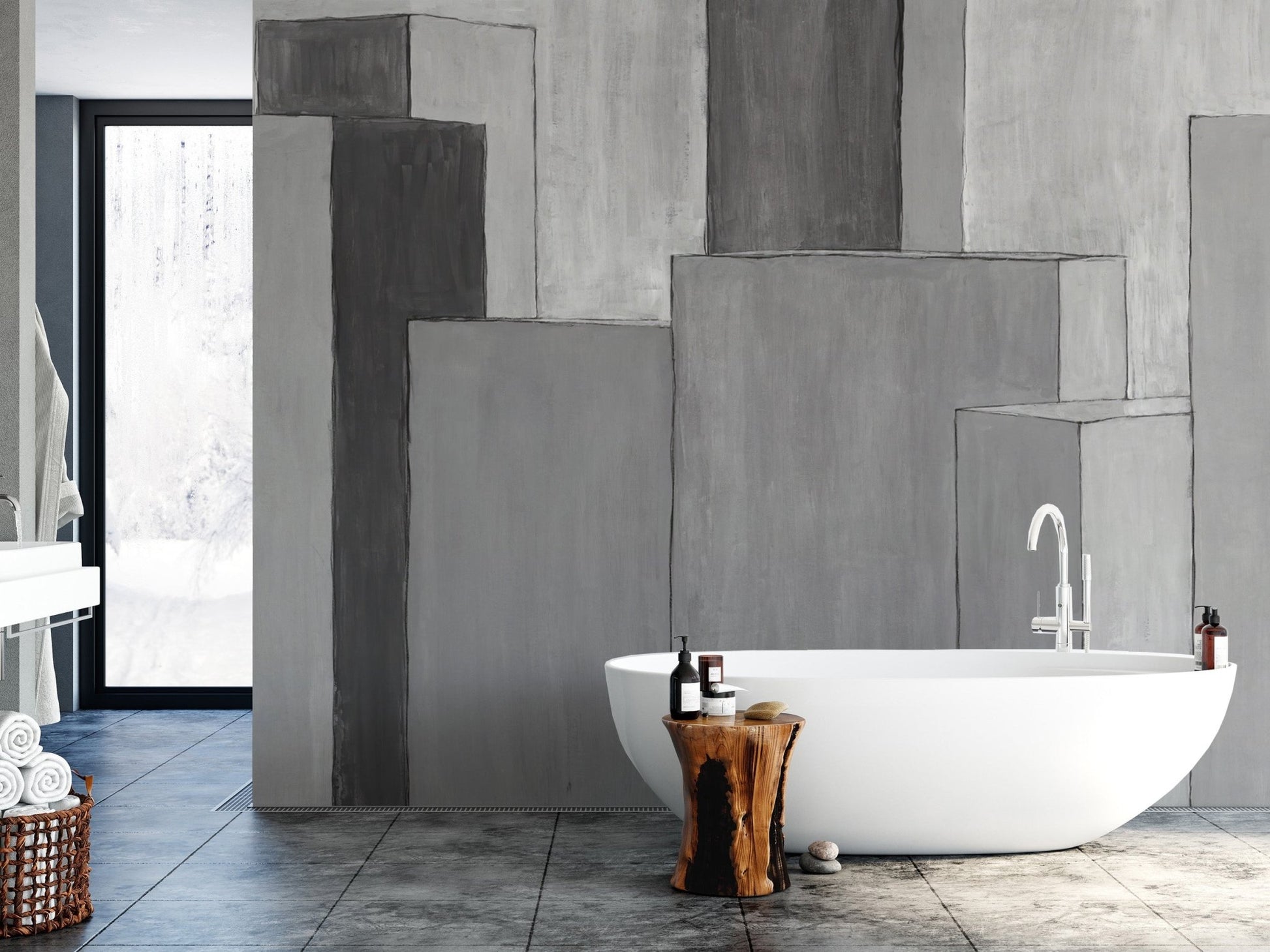 Modern geometric wall art wallpaper
