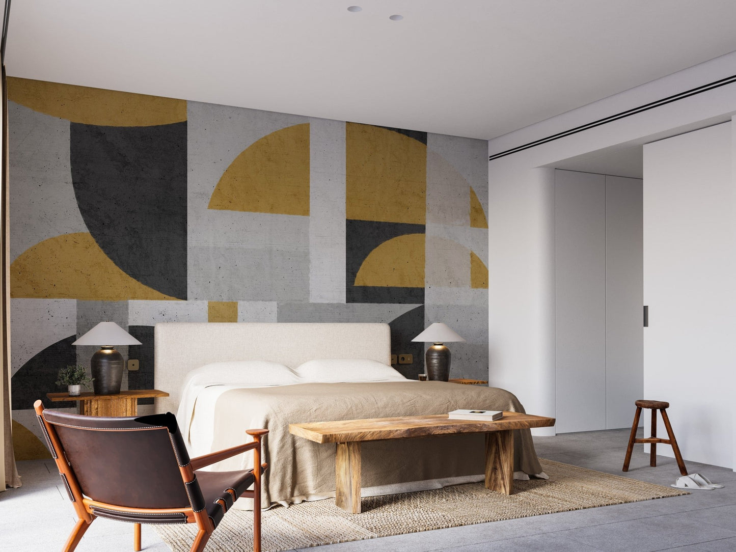 Monochrome Geometric Wall Mural - Giffywalls, B423