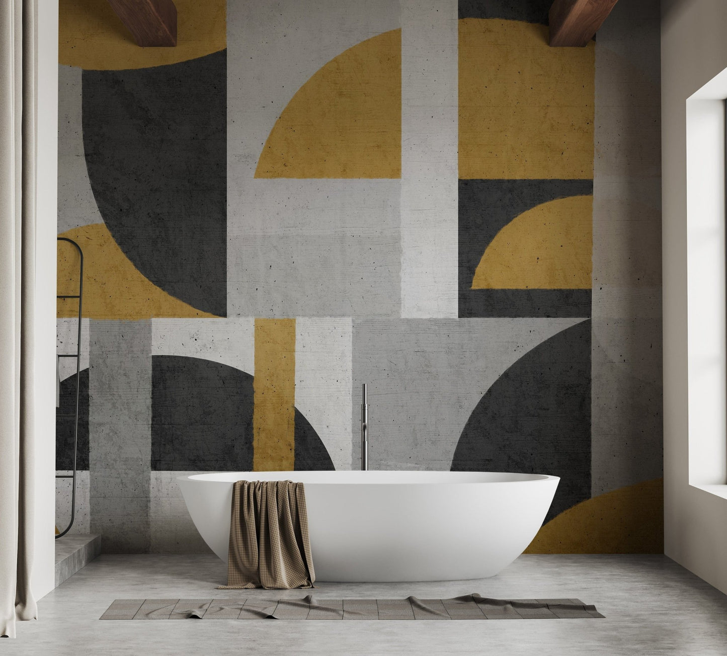 Monochrome Geometric Wall Mural - Giffywalls, B423