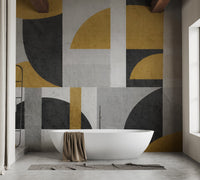 Monochrome Geometric Wall Mural - Giffywalls, B423