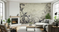 A classic forest theme wallpaper for walls.