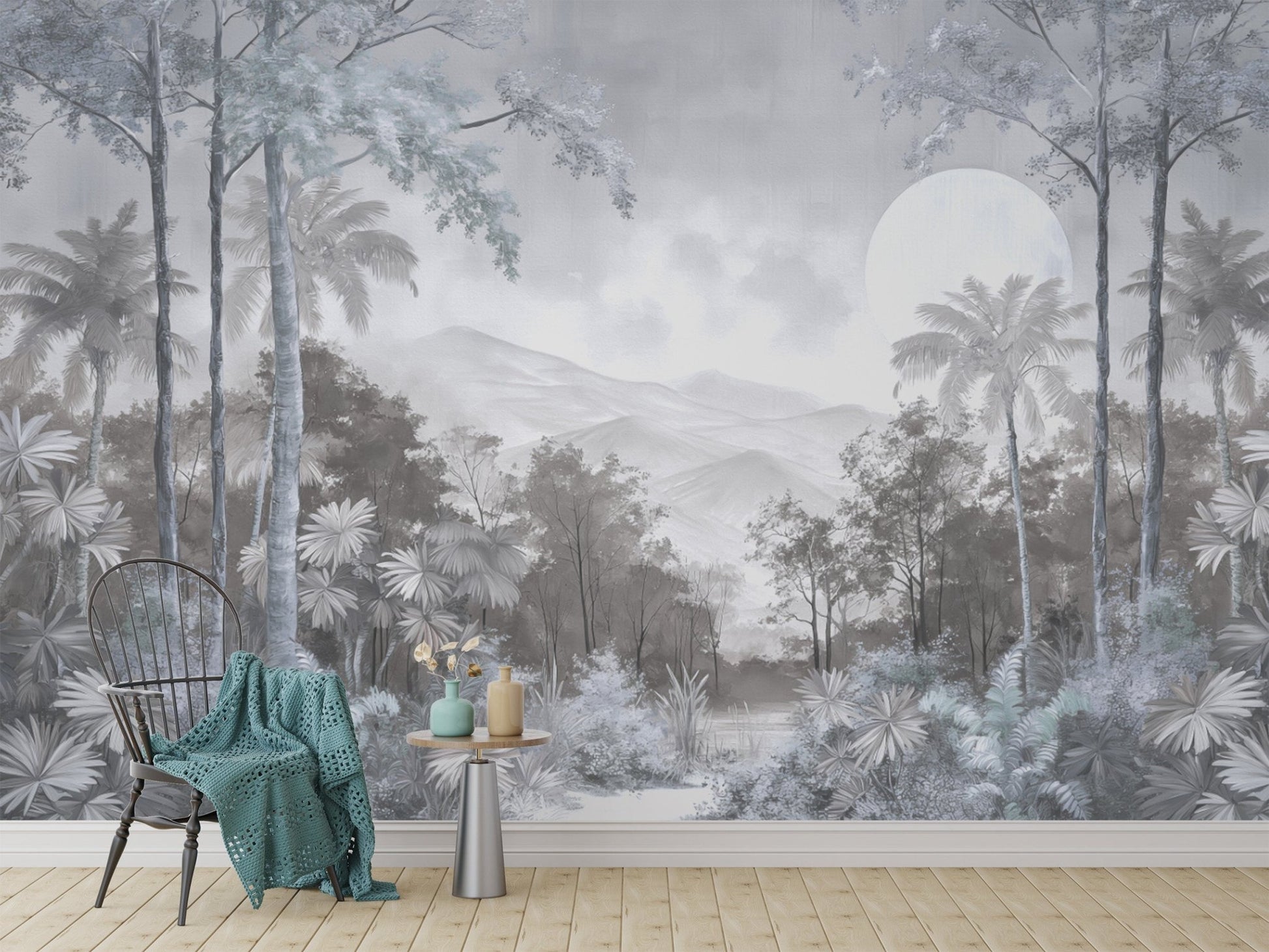 Monochrome nature wallpaper for walls
