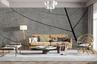 "Stylish modern leaf texture wall decor"
