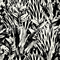 A seamless pattern of leaves on a wall

