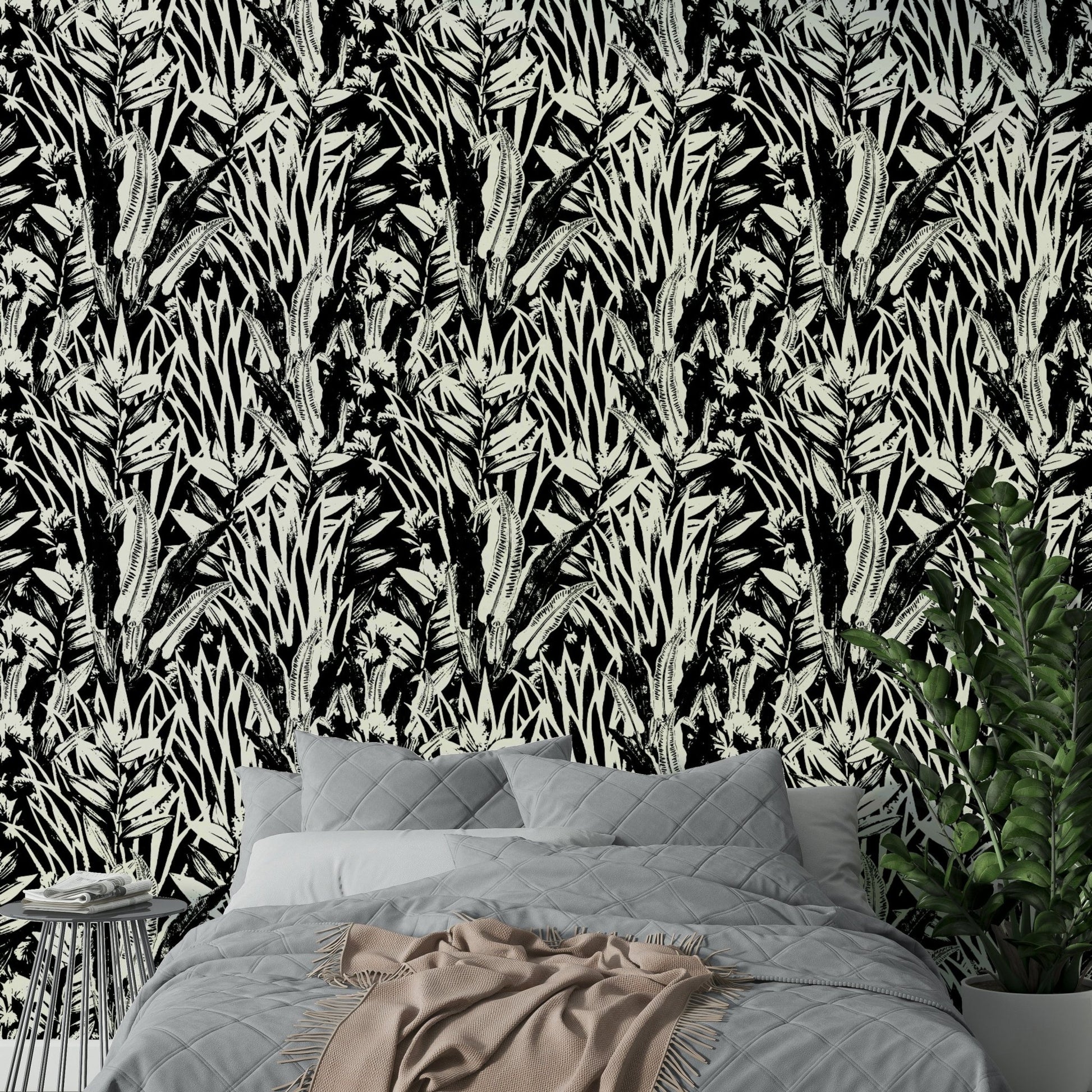 Detailed view of the subtle, sketched linework

