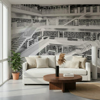 A contemplative gentle design wallpaper mural for a feature wall.
