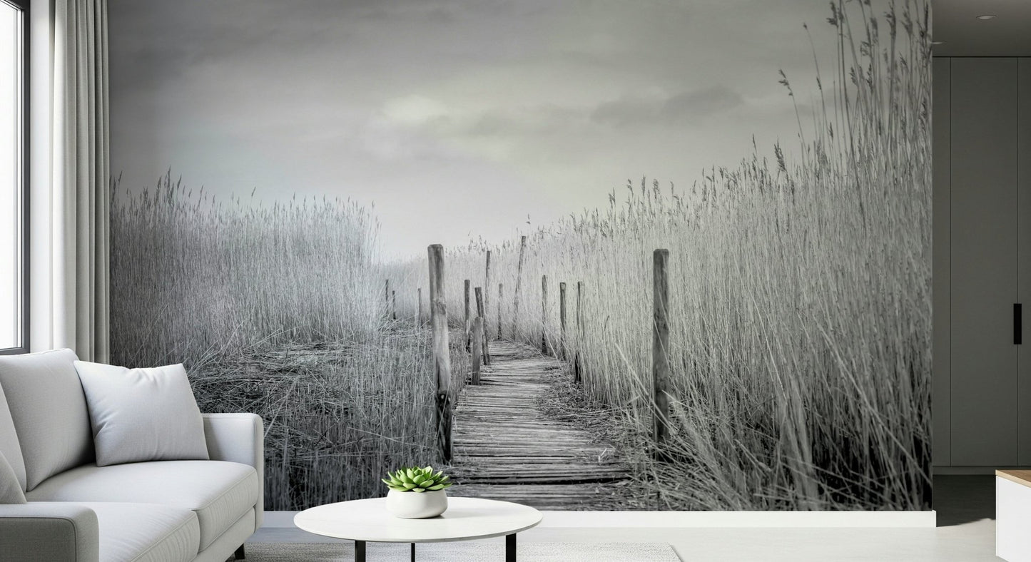 An artistic nature inspired mural for home decor.
