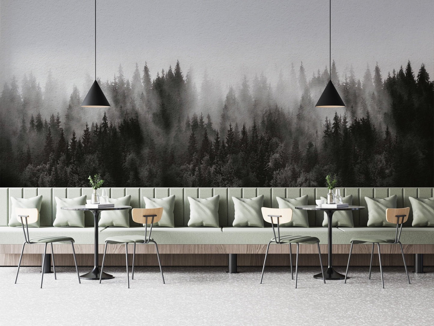 Monochrome nature-inspired tree wallpaper




